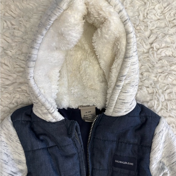Calvin Klein Baby Hooded Snowsuit - Navy and Cream - Picture 2 of 7